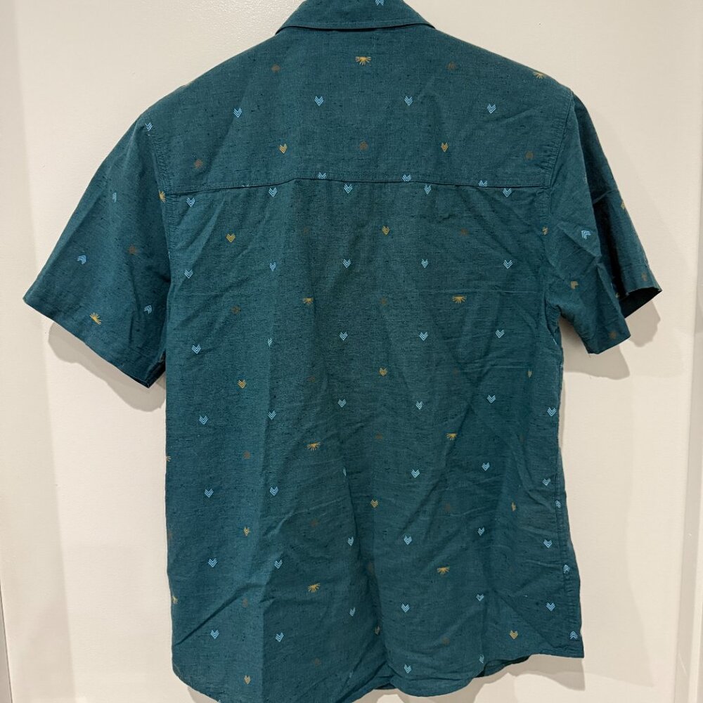 Dravus Blue Pattern Button Down Shirt - image 2